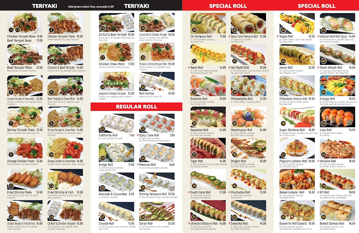 TH Teriyaki House Menu - Image 1